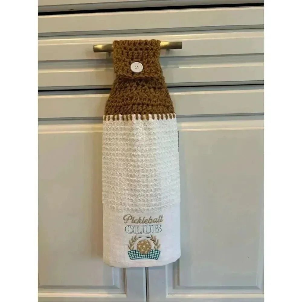 Crochet Top Kitchen Towel-Pickleball Club